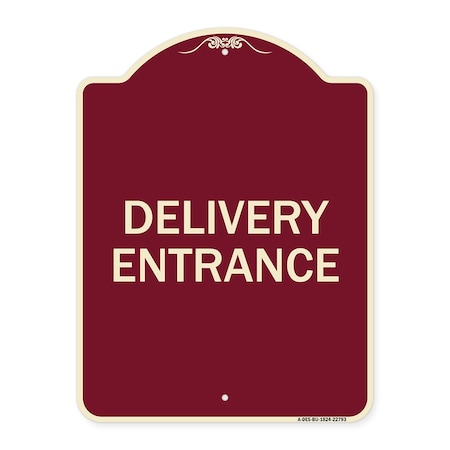Signmission Traffic Entrance Delivery Entrance Heavy-Gauge Aluminum Architectural Sign, 24" x 18", BU-1824-22793 A-DES-BU-1824-22793